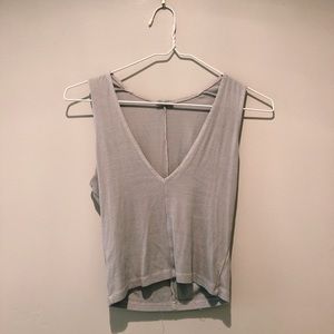 John Galt light blue v-neck crop tank top 💙